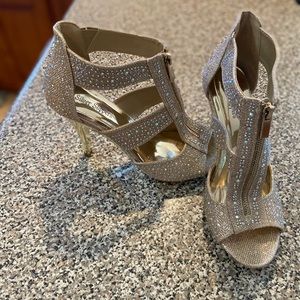 Silver Slipper GOLD heels